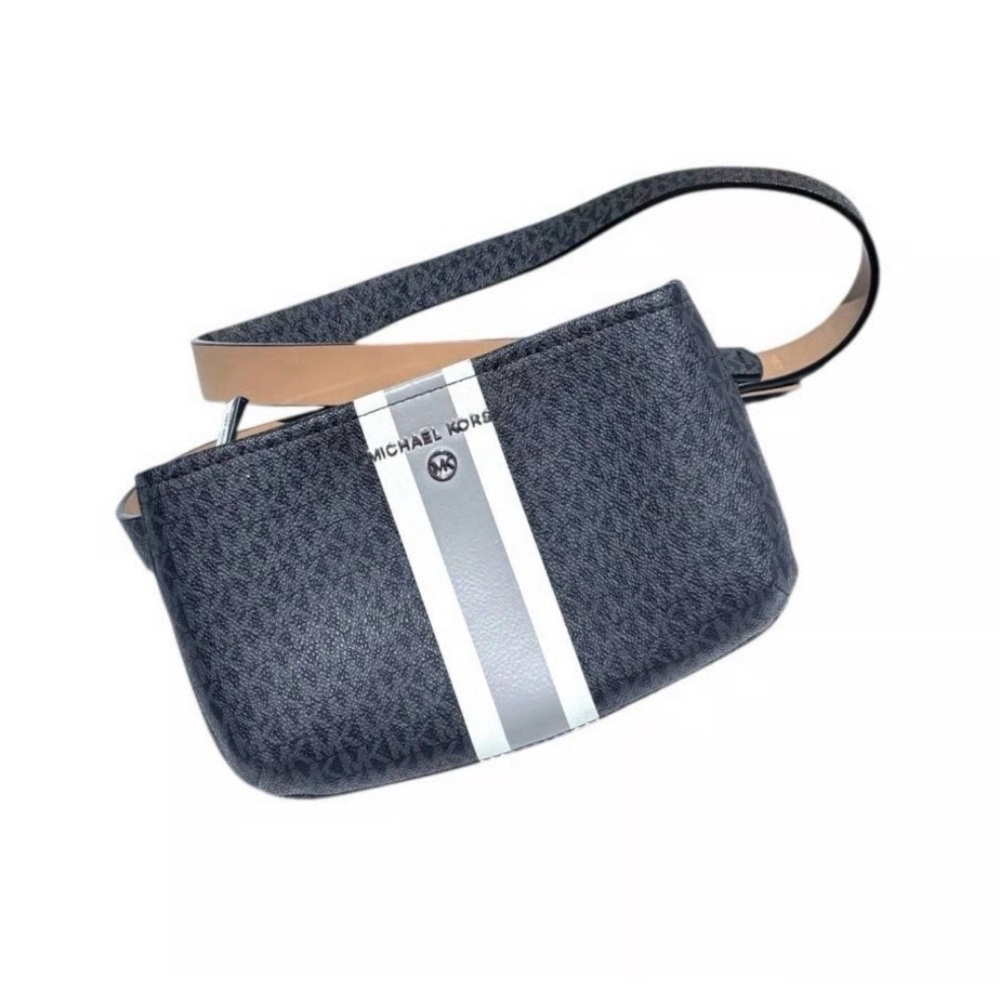 Michael Kors Signature Stripe Adjustable Belt Bag
